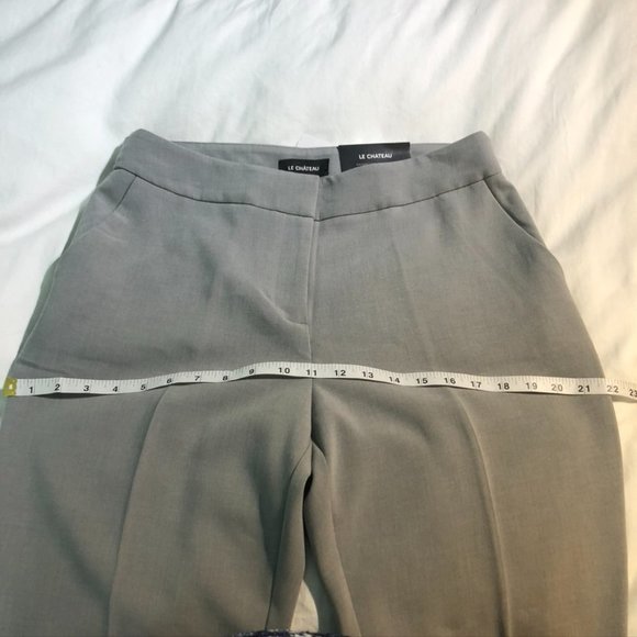 Le Chateau Light Gray Woven Straight Leg Pant - Size 8 - Picture 6 of 8